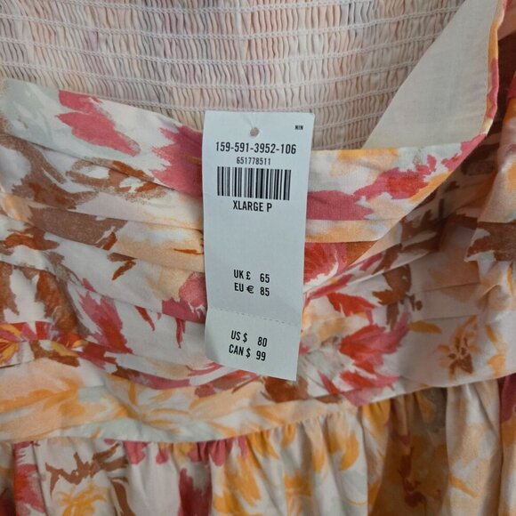 Abercrombie & Fitch NWT Ruched Bodice Empire Waist Puff Sleeve Dress Size XLp - Picture 7 of 10